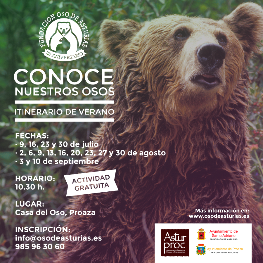 La Fundación Oso de Asturias pone marcha la actividad “Conoce nuestros osos”