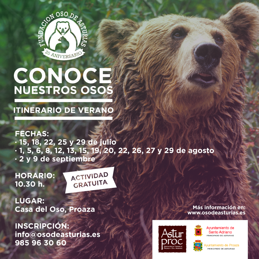 Comienza la actividad de verano “Conoce nuestros osos”