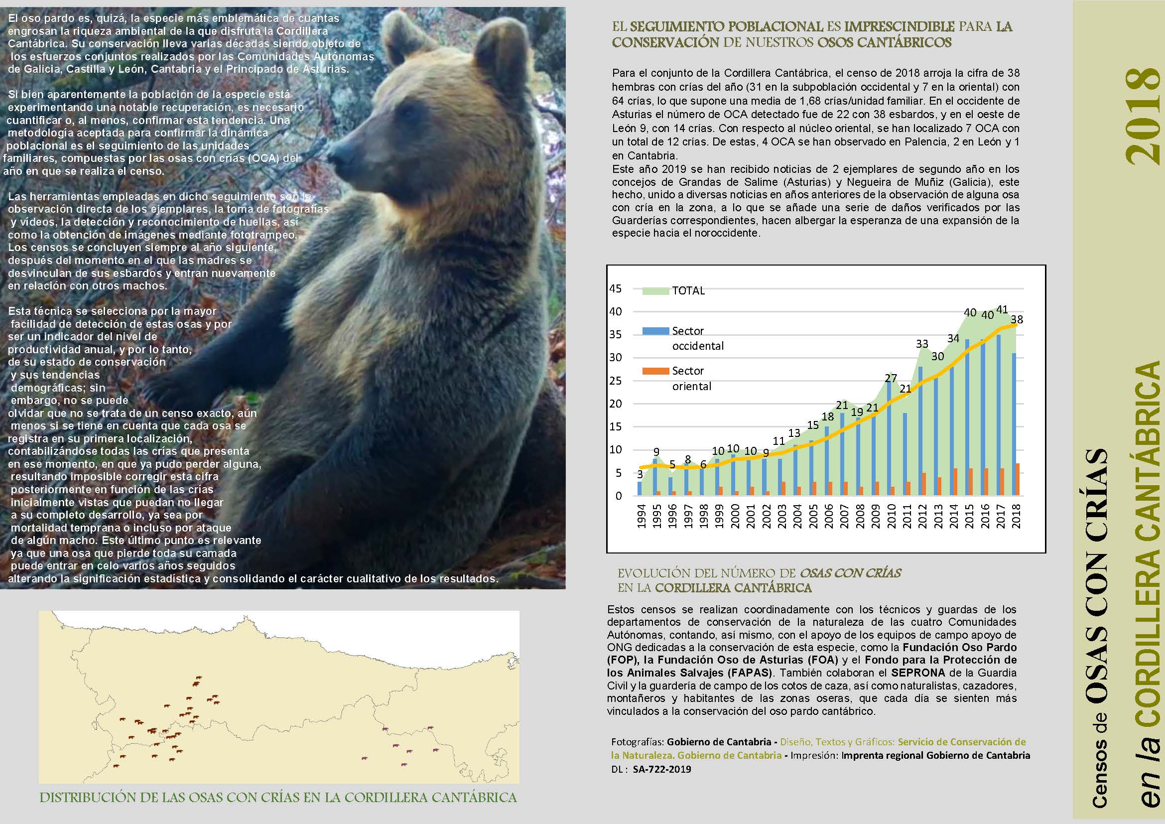 El nuevo censo osero ratifica la consolidación de la especie en la cordillera Cantábrica