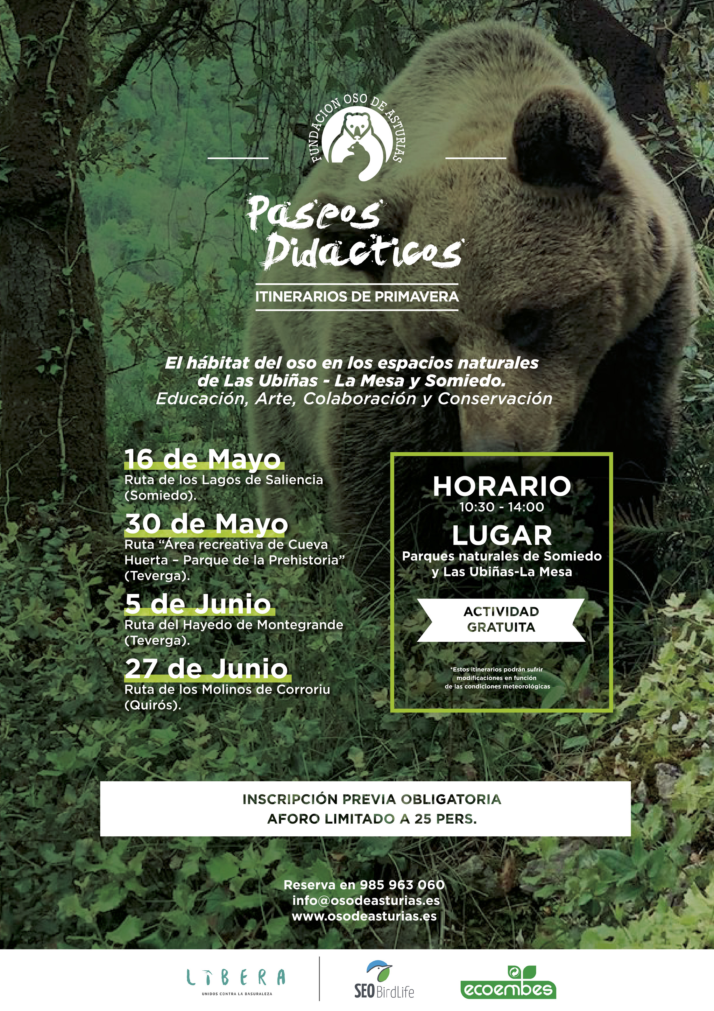 La Fundación Oso de Asturias retoma los ‘Paseos didácticos’ por la naturaleza
